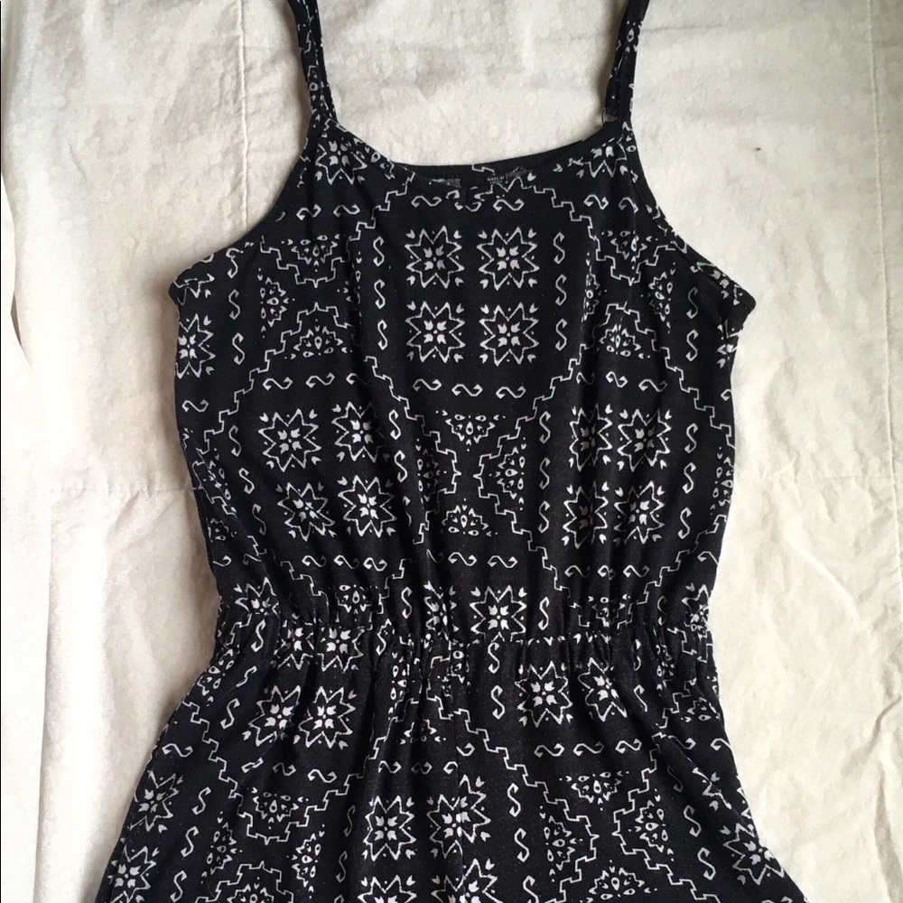 Black and White Patterned Romper